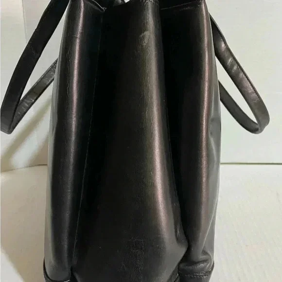 Gucci vintage black leather satchel handbag - Picture 5 of 15